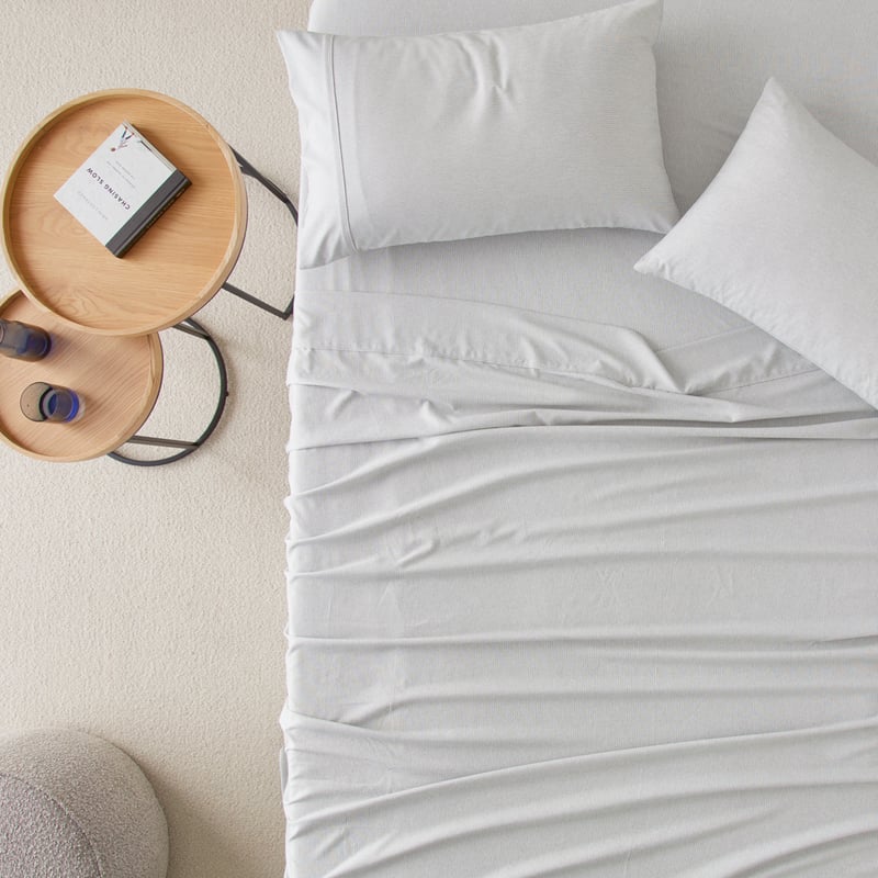 Phoenix Grey Stripe Printed Sheet Set