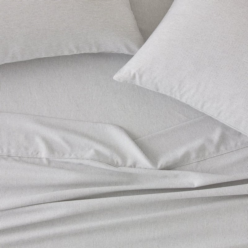 Phoenix Grey Stripe Printed Sheet Set