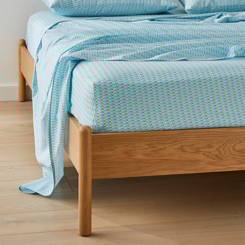 Panama Geo Green Printed Sheet Set