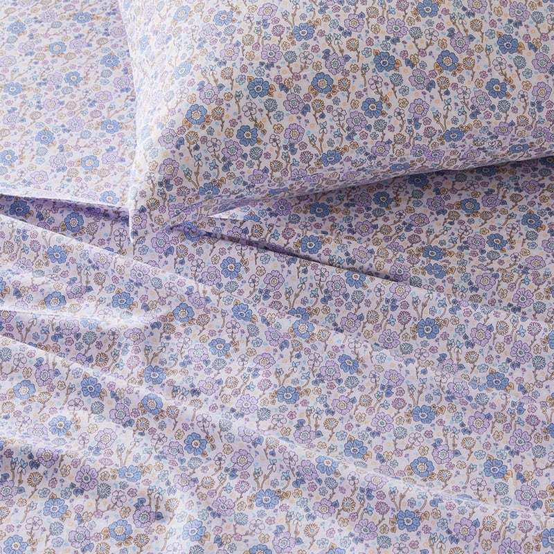 Ida Floral Lilac Printed Sheet Set