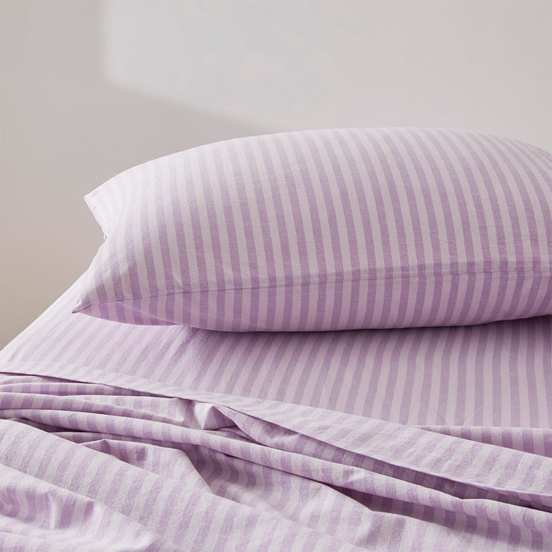Carrie Lilac Stripe Sheet Set
