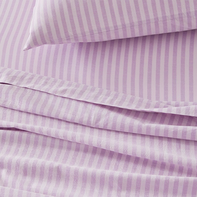 Carrie Lilac Stripe Sheet Set