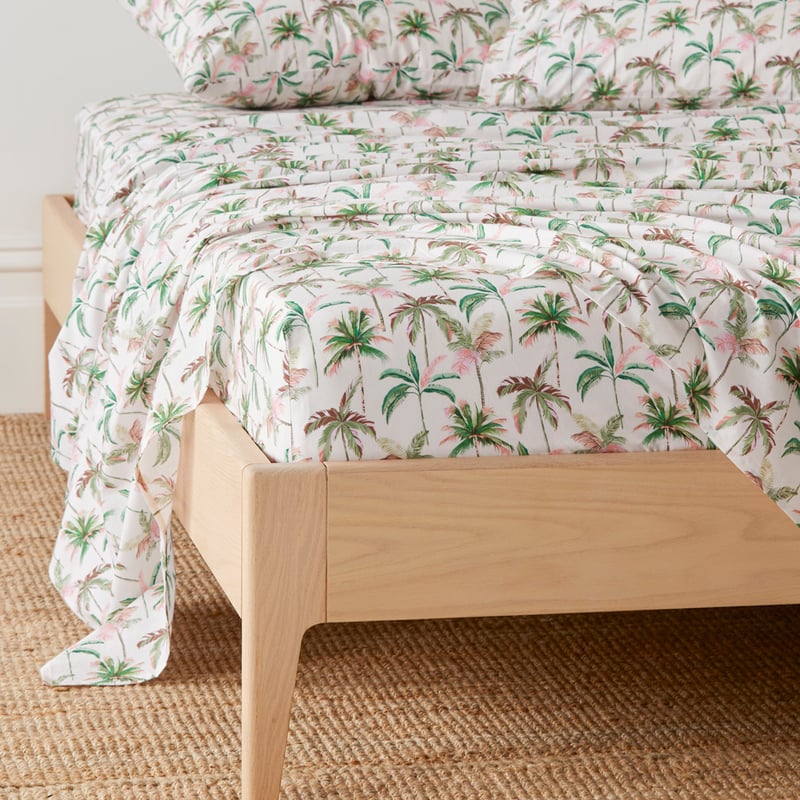 Rio Palm Green Printed Sheet Set