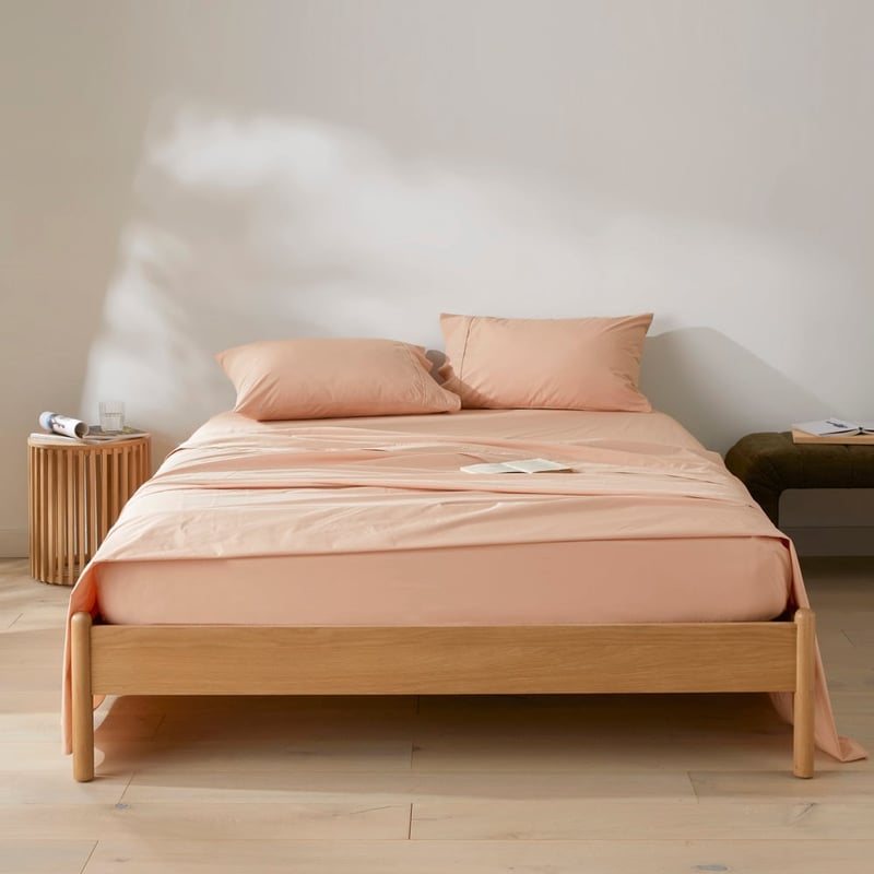 Fresh Cotton Percale Almond Sheet Set