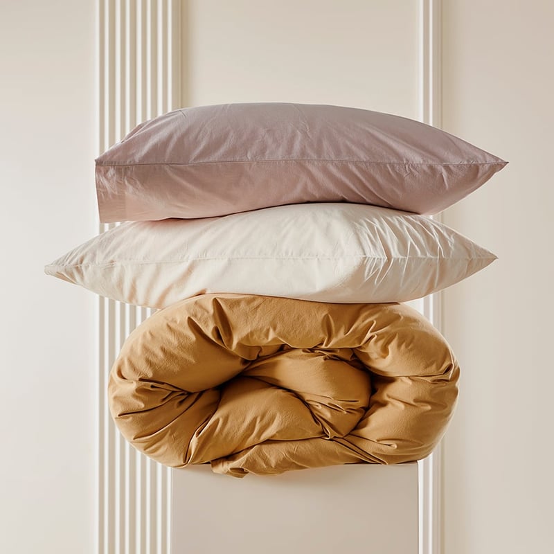 Stonewashed Cotton Gold Quilt Cover