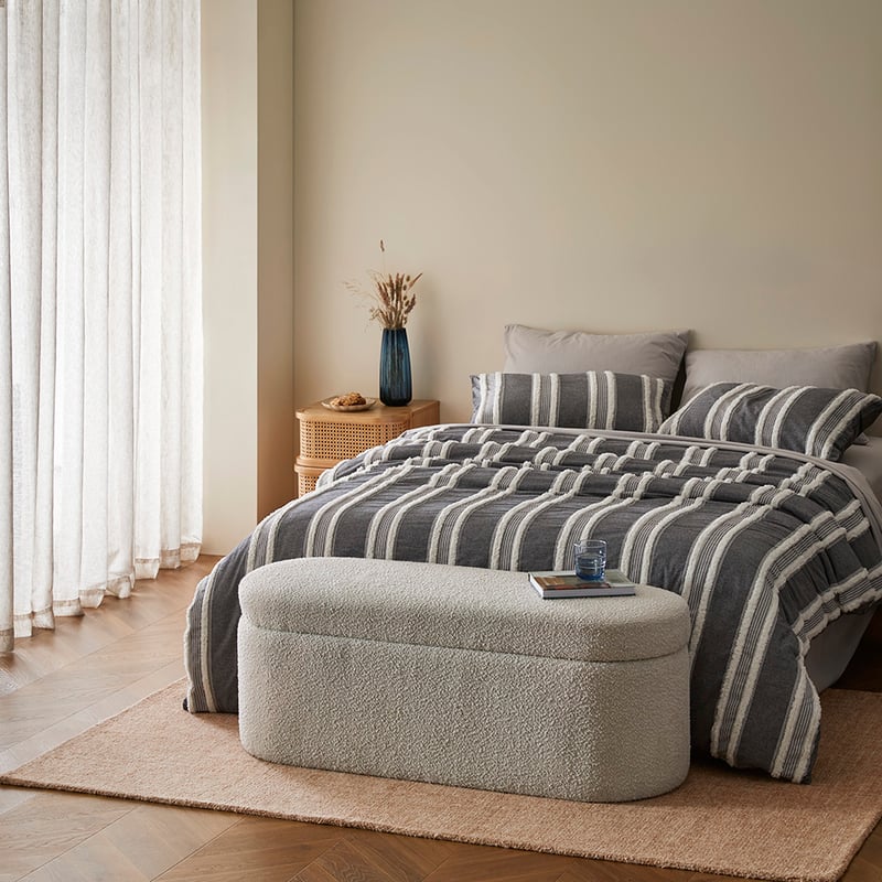Taylor Grey Tufted Quilt Cover Separates
