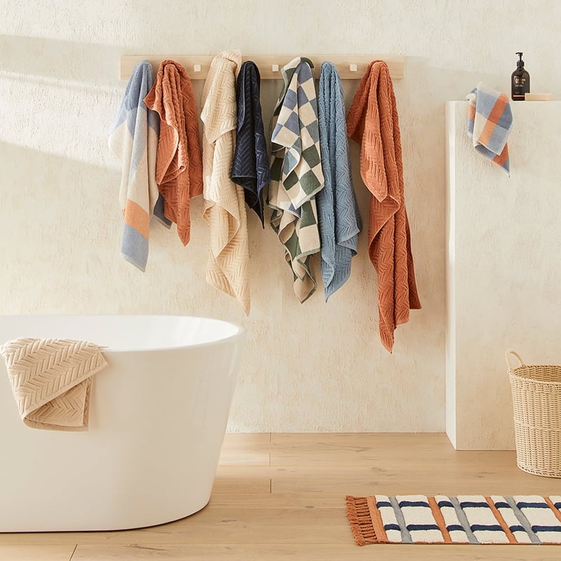 Taylor French Blue Multi Check Towel Range