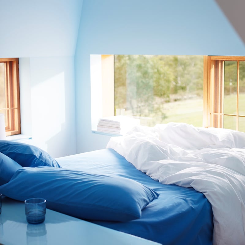 Stonewashed Cotton French Blue Quilt Cover Separates