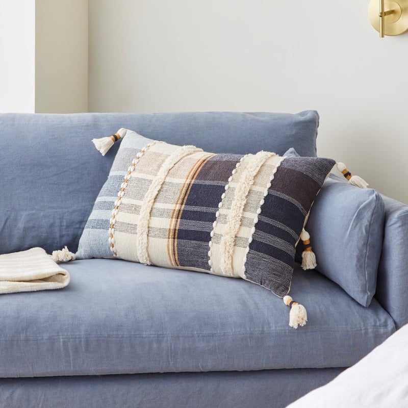 Connecticut Blue Check Cushion