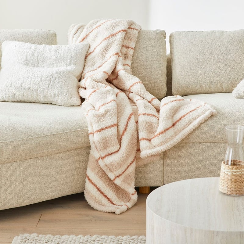Cloud Natural Stripe Throw