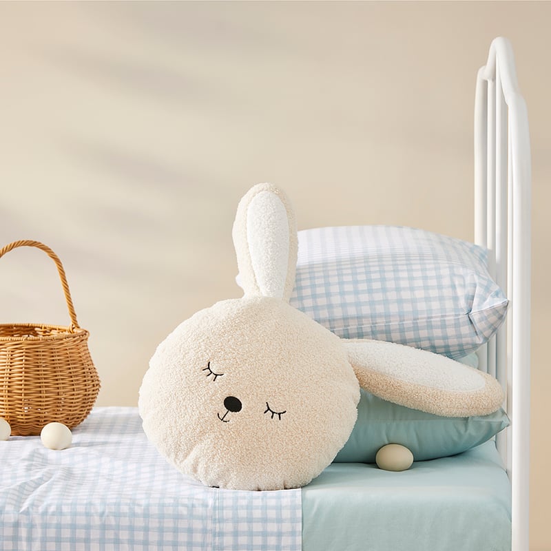 Kids Boucle Natural Sweet Bunny Cushion
