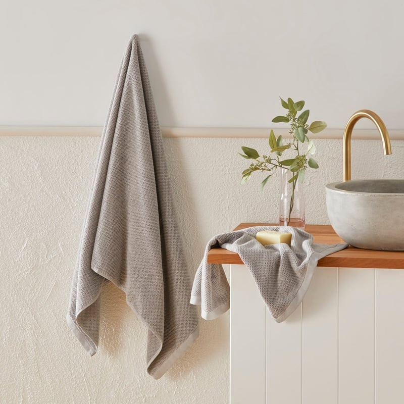 Comfort Collection Pewter Textured Towel Range