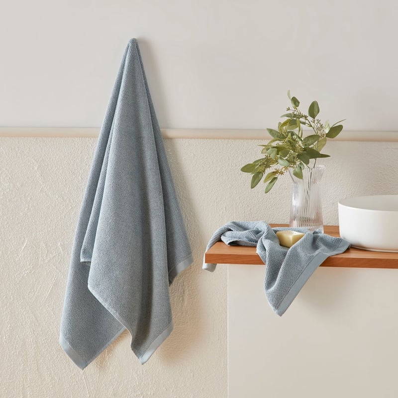 Comfort Collection Textured Sea Blue Towel Range