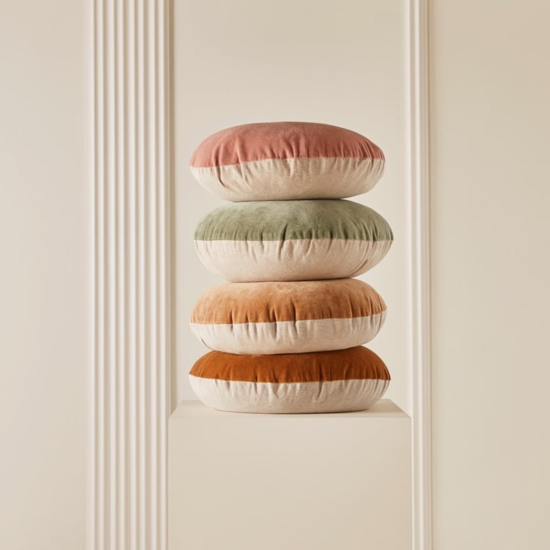 Bombay Sage Round Velvet Cushion