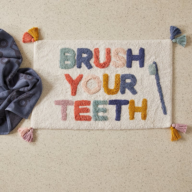 Brush Your Teeth Multi Novelty Bath Mat