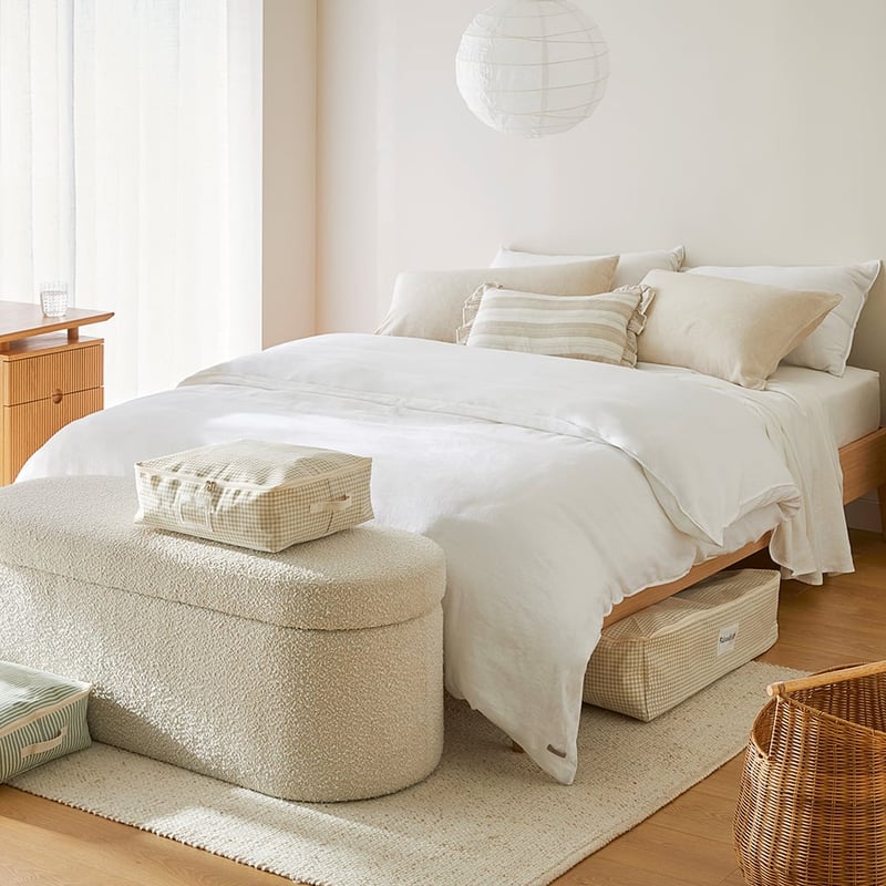 Memphis Cream Boucle Blanket Box 