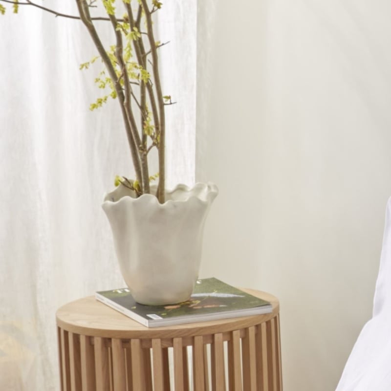 Camellia White Vase