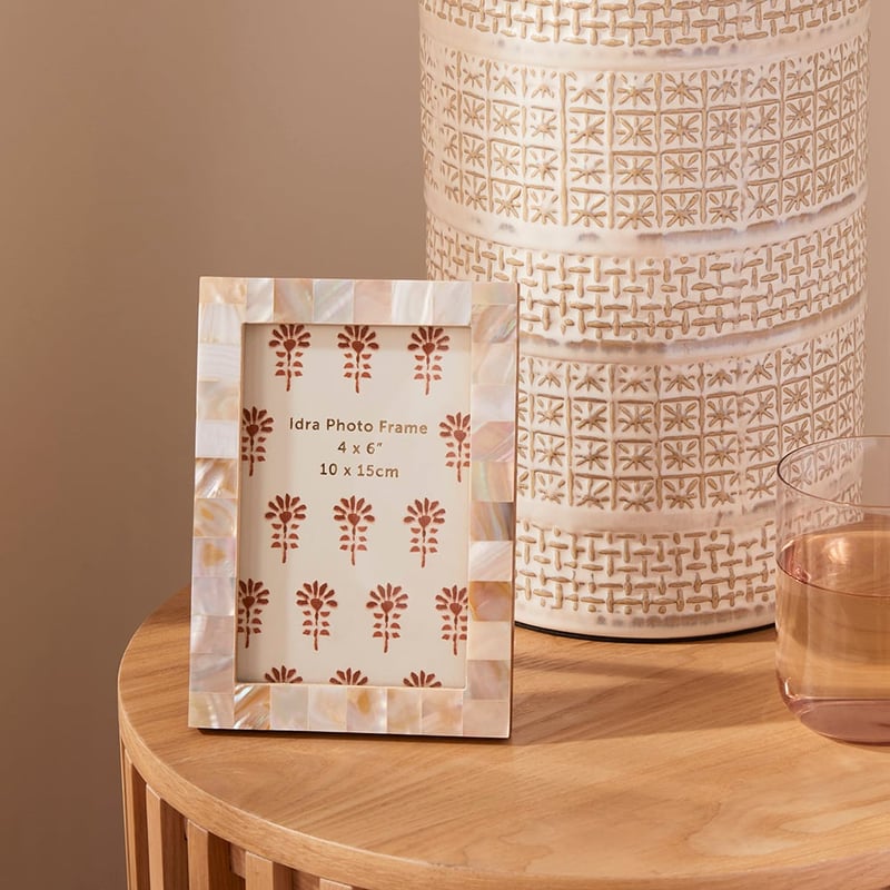Idra White Mother of Pearl Photo Frame