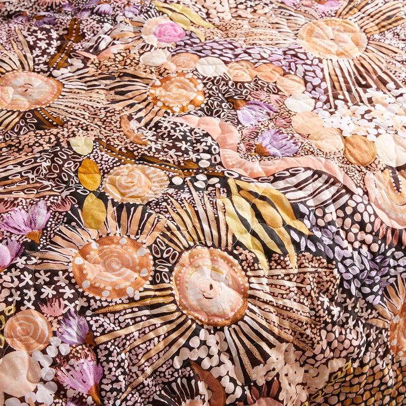 Cungelella Yamamillah Pink Earth Quilted Pillowcases