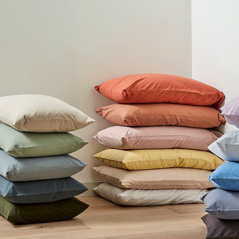 Stonewashed Cotton Basil Pillowcase