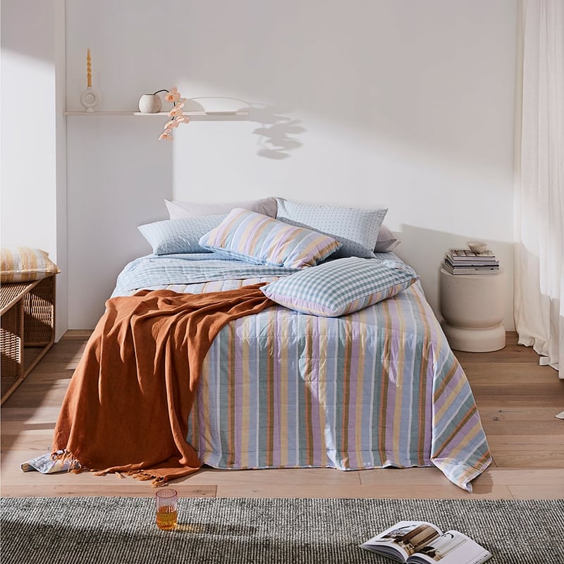 Sorbet Stripe Quilted Coverlet Separates