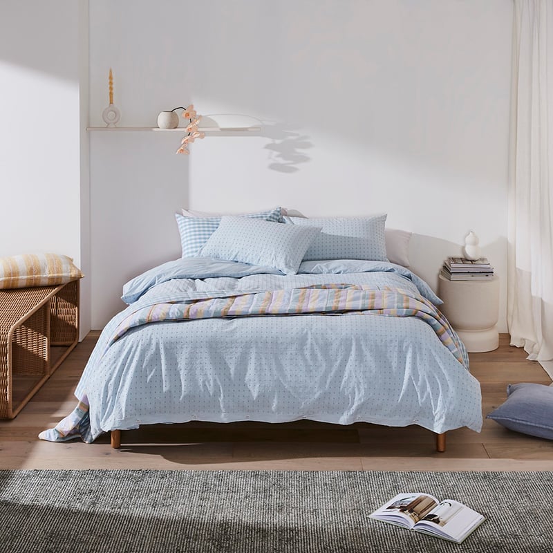Remi Soft Blue Pillowcases