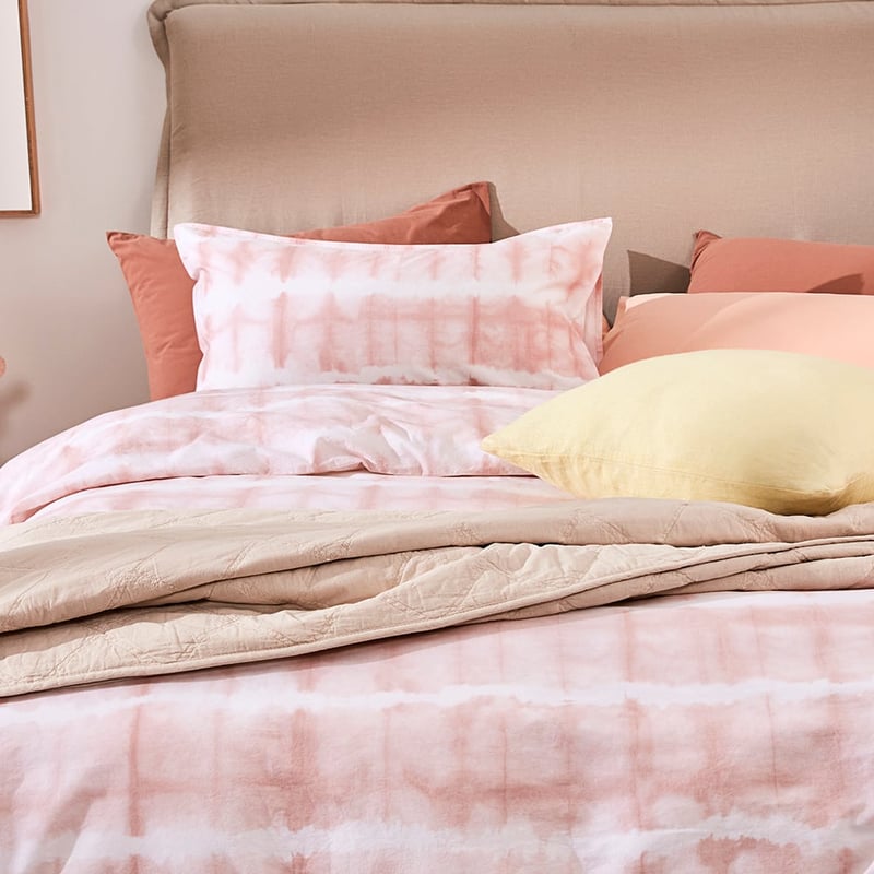 Stonewashed Cotton Peach Tie Dye Quilt Cover Separates