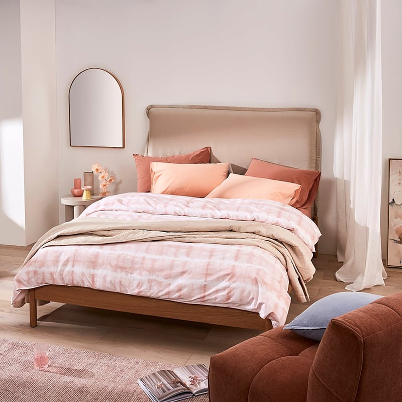 Stonewashed Cotton Peach Tie Dye Quilt Cover Separates