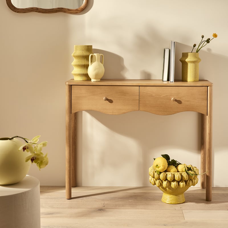 Citron Yellow Footed Vase