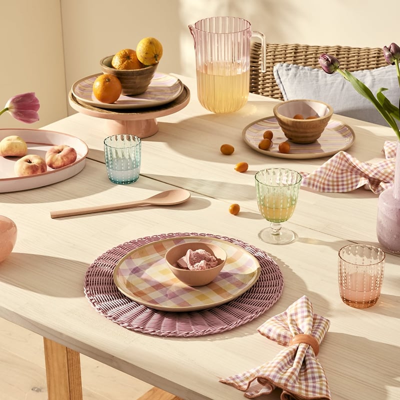 Summer Sorbet Gingham Melamine Servingware