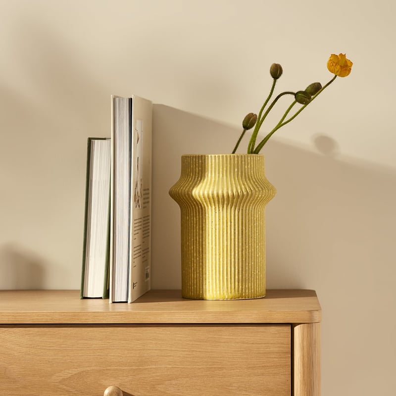 Citron Yellow Ring Vase