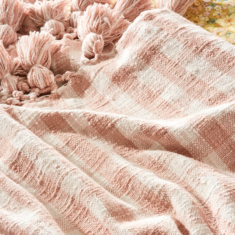 Zola Nude Pink & White Throw