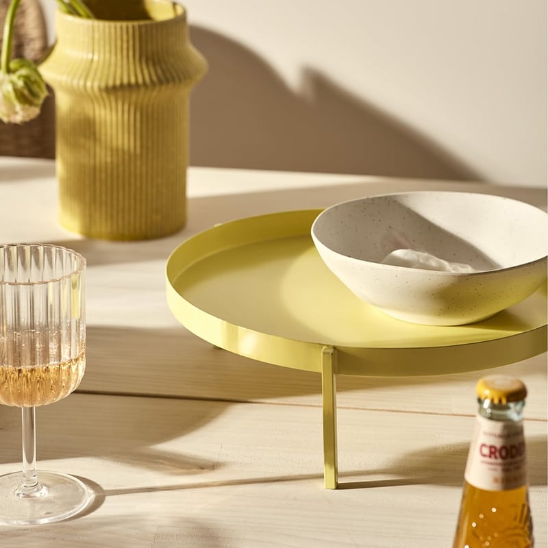 Citron Yellow Ring Vase