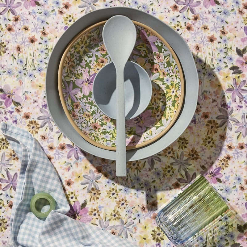 Summer Sorbet Green Floral Melamine Servingware