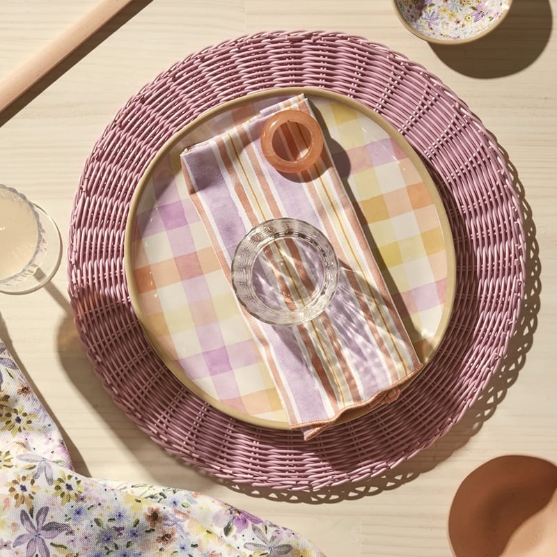 Summer Sorbet Gingham Melamine Servingware