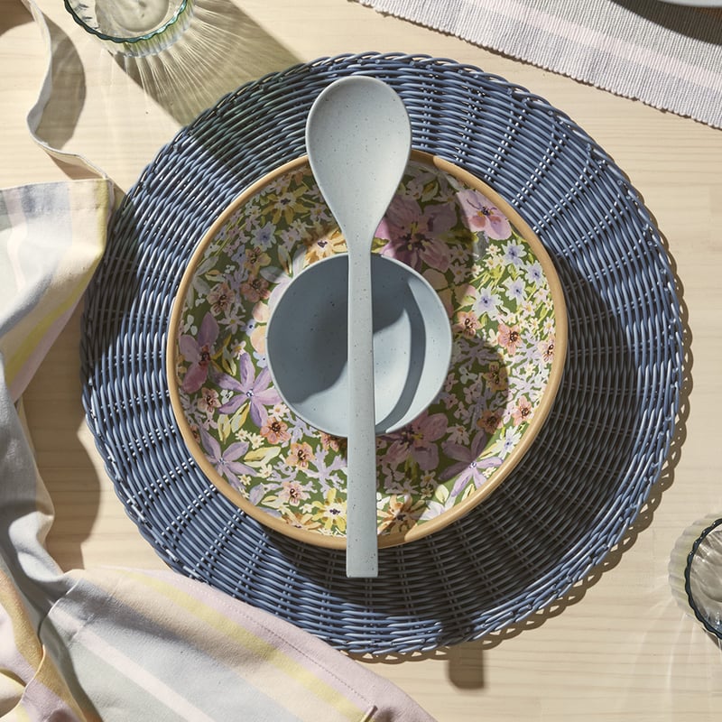 Summer Sorbet Green Floral Melamine Servingware