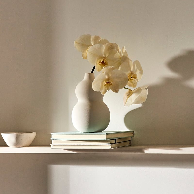 Gourd White Vase