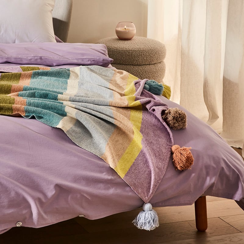 Sorbet Pastels Stripe Throw
