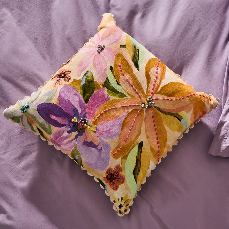 Sienna Floral Pink Cushion