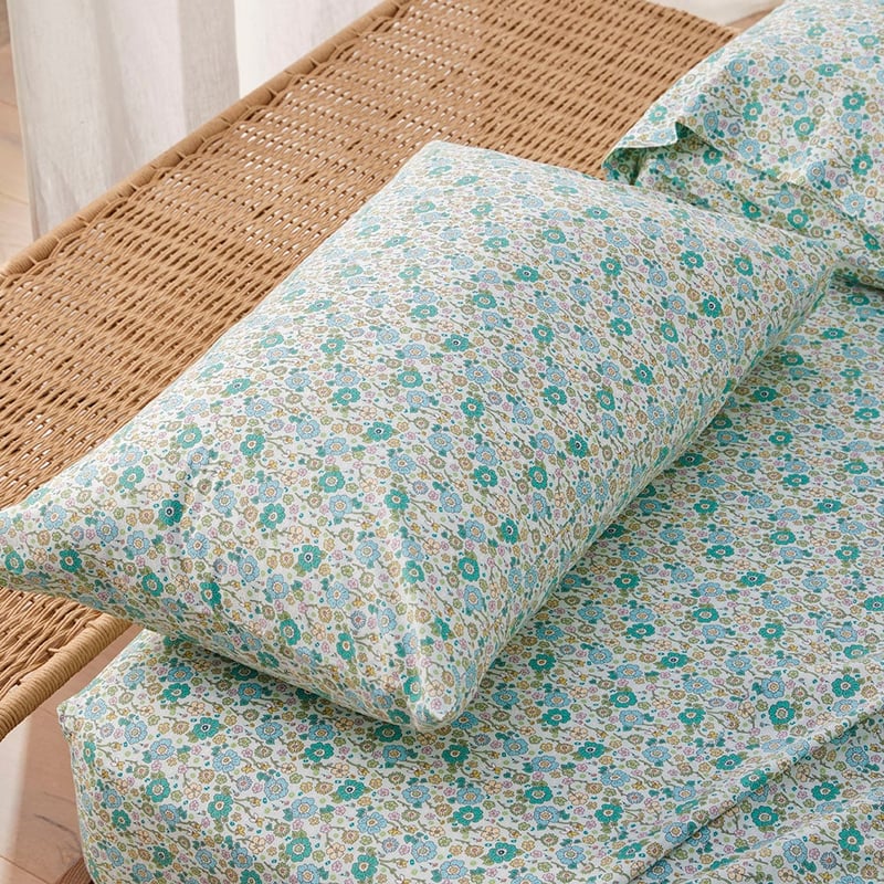 Ida Floral Sea Spray Printed Sheet Set