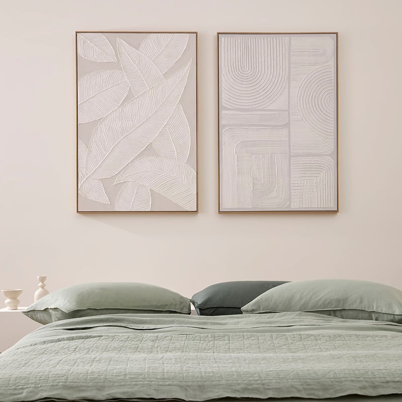 Moma White Modern Canvas