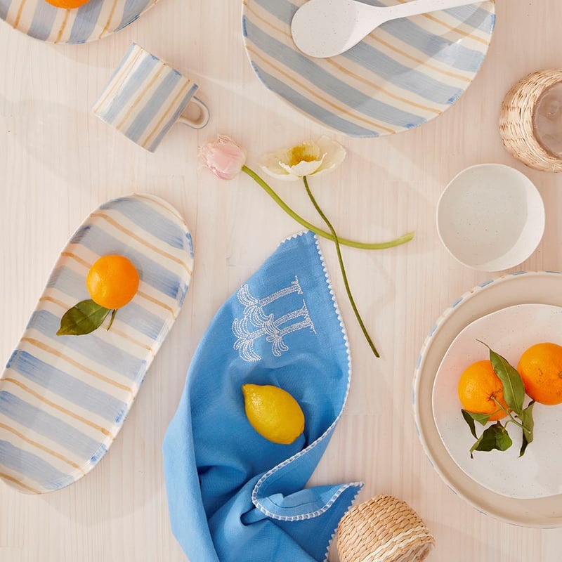 Mallorca Blue Palm Trees Napkins