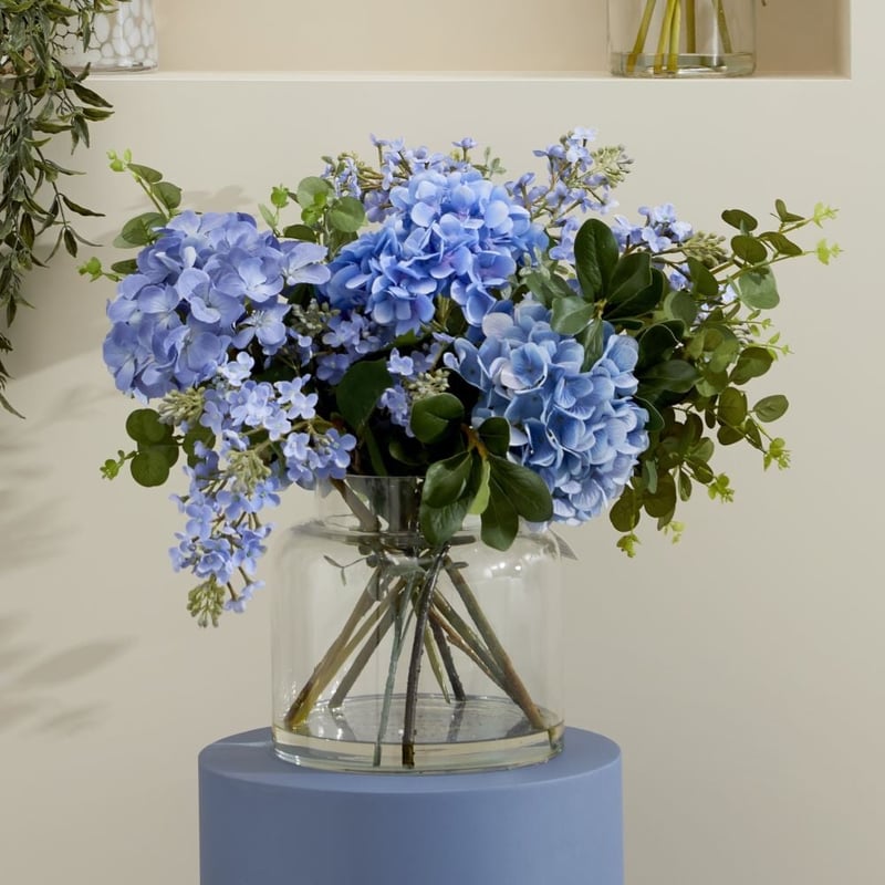 Fleurs dans l'eau Blue Hydrangea