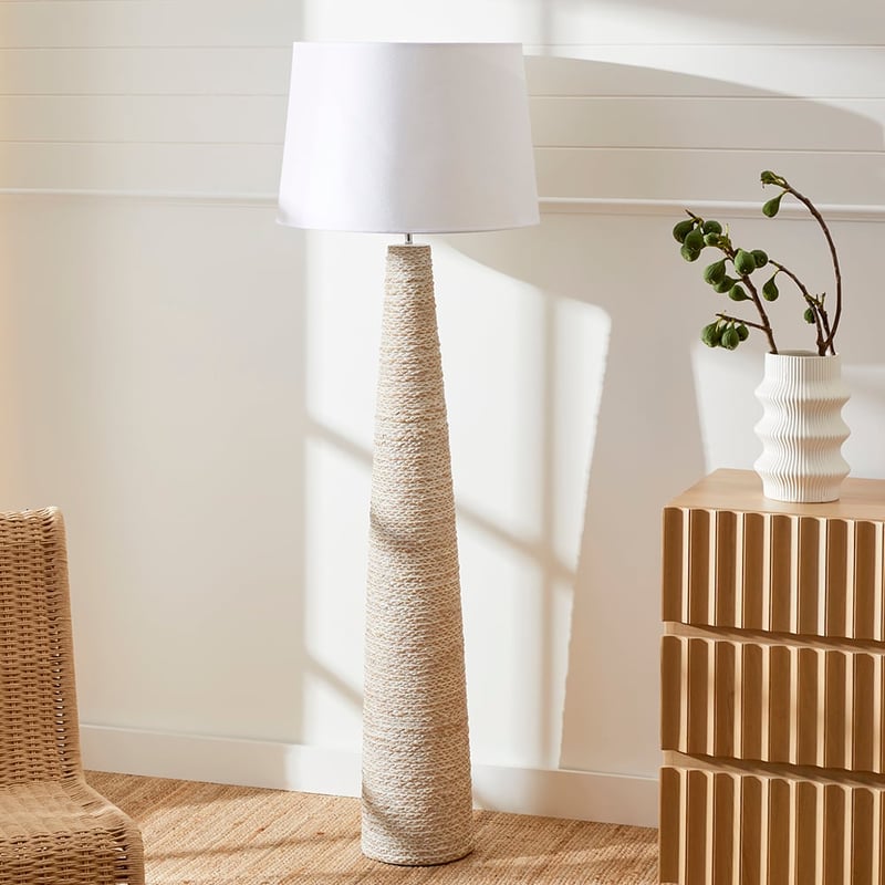 Somers Natural and White Floor Light