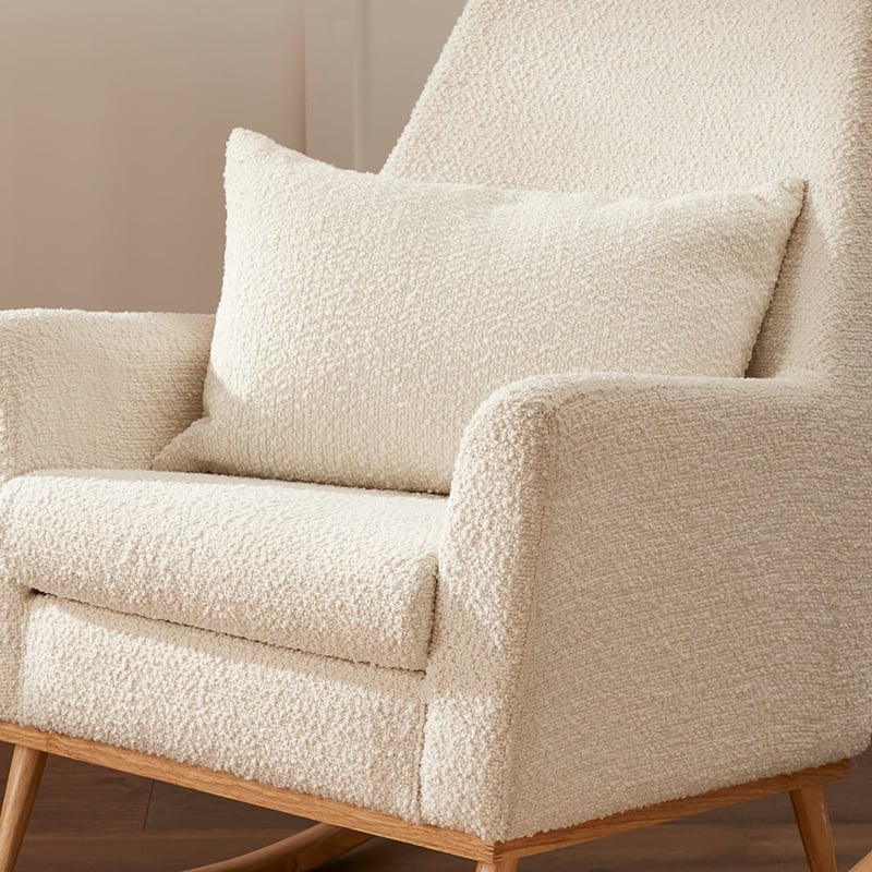 Boucle White Rocking Chair
