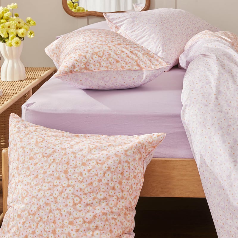 Daisy Meadow Peach Quilt Cover Set + Separates