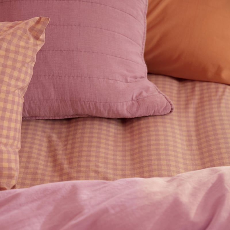 Bronte Quilted Mauve Quilt Cover Separates