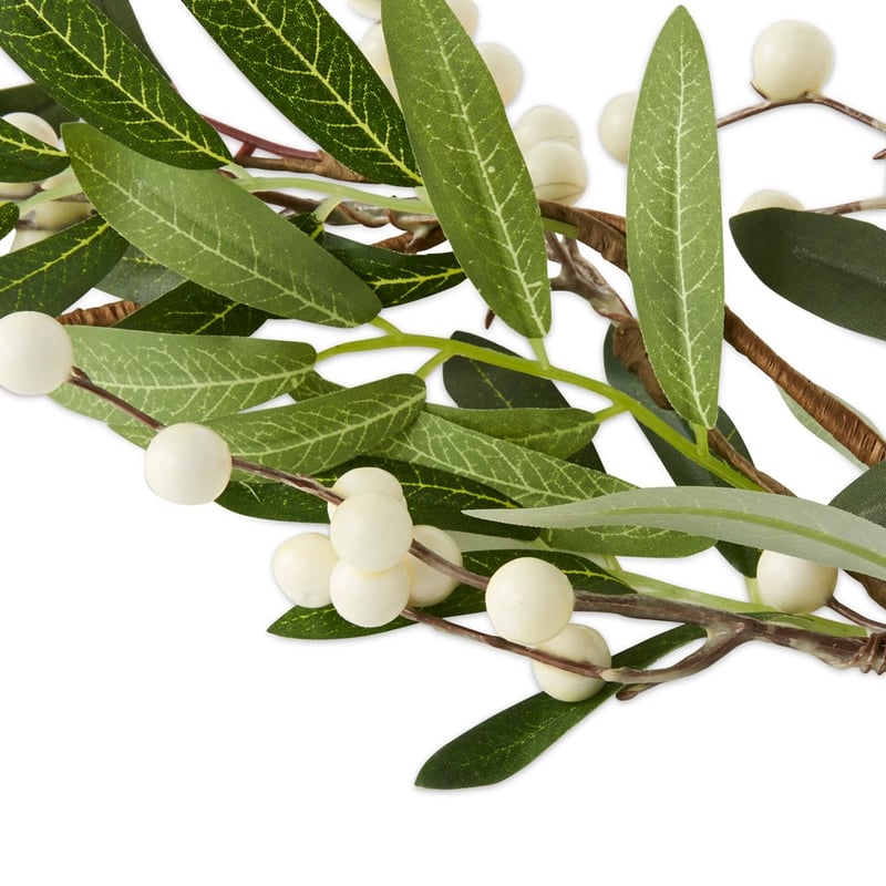 Berry Leaf White & Green Luxe Garland