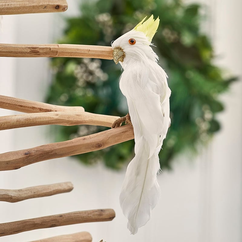 Australiana Feather Bird Cockatoo Tree Topper