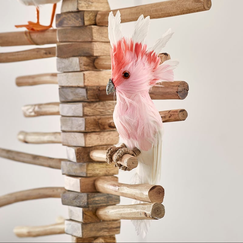 Australiana Feather Bird Major Mitchell Tree Topper